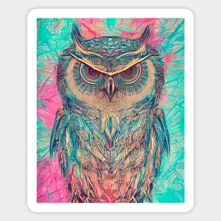 Artistic Owl Sticker
